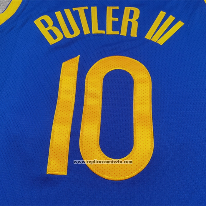 Camiseta Golden State Warriors Jimmy Butler III NO 10 Icon 2024-25 Azul